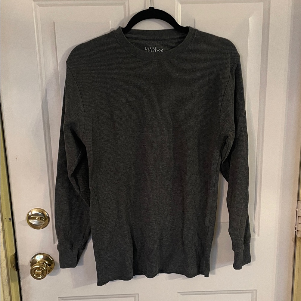 Galaxy By Harvic Charcoal Long Sleeve Tee
